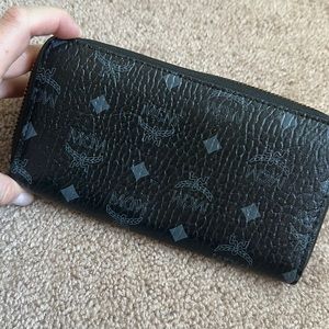 MCM black leather wallet